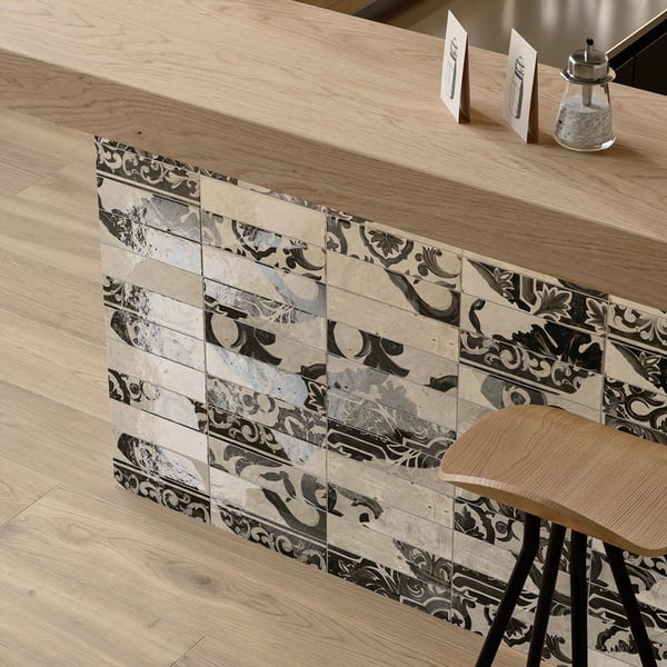 Πλακάκι Fregio Nero Maiolica 6x24 cm Marca Corona